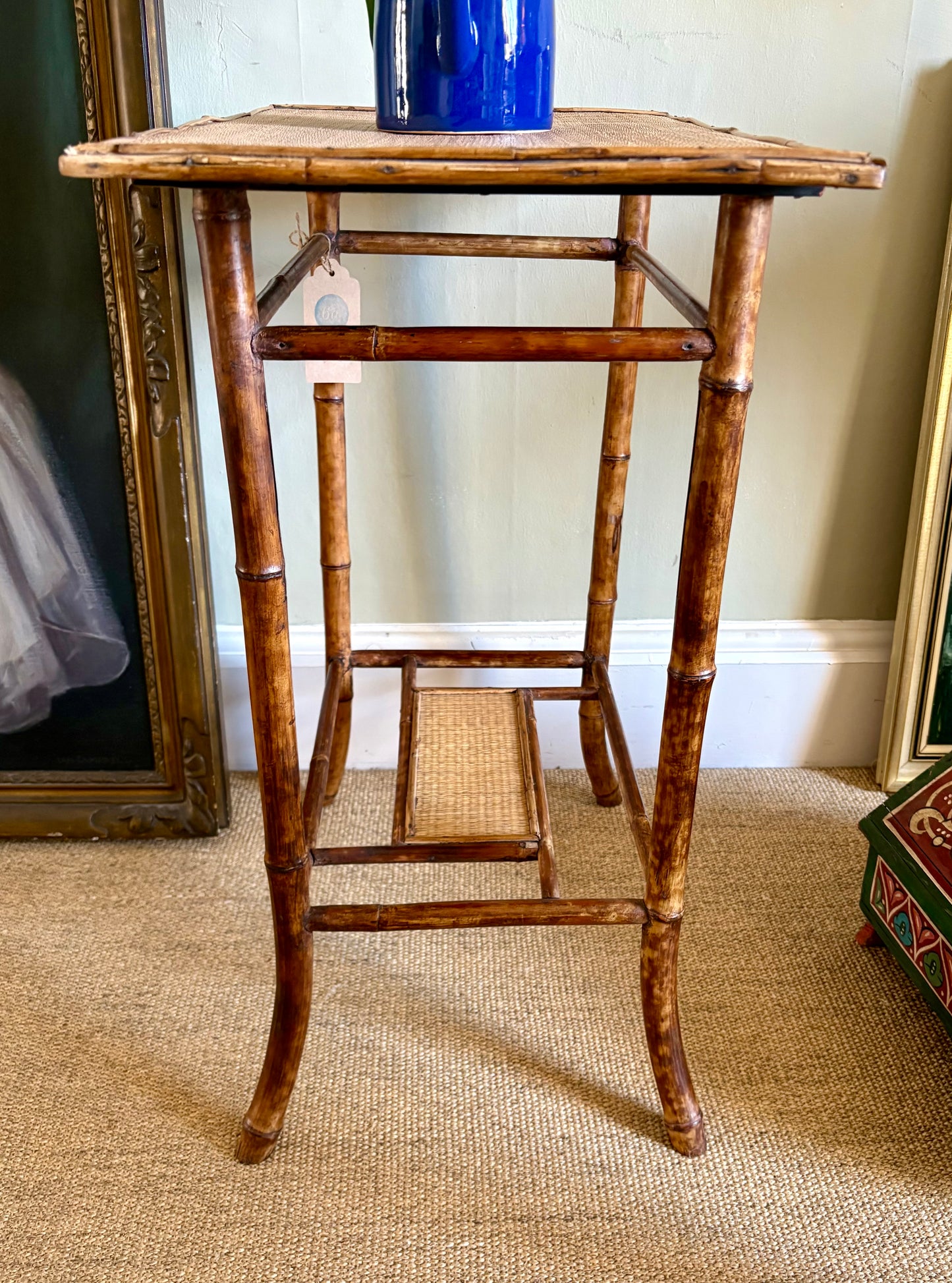 Antique Bamboo Side Table