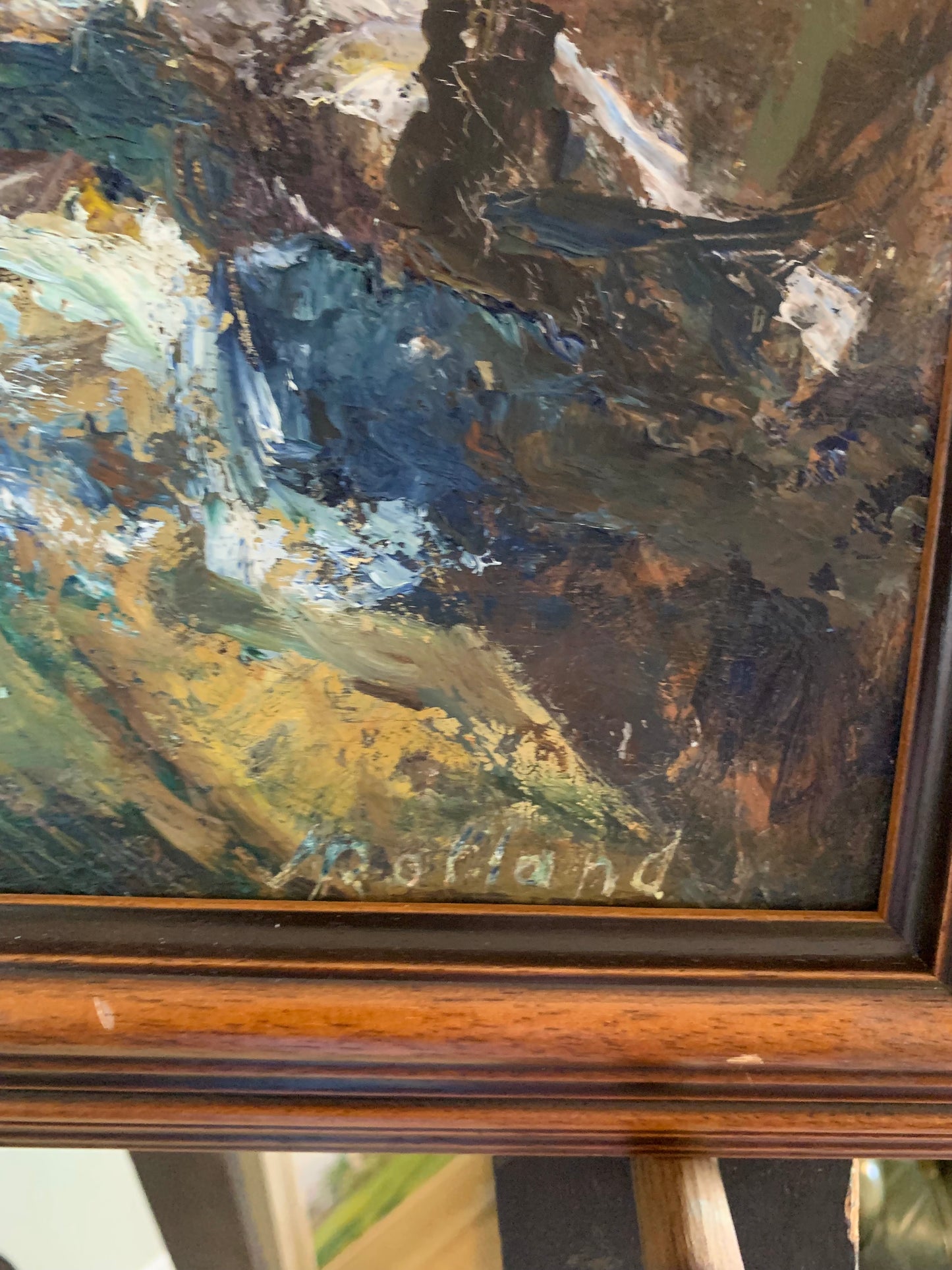 Original oil on board by Rolland