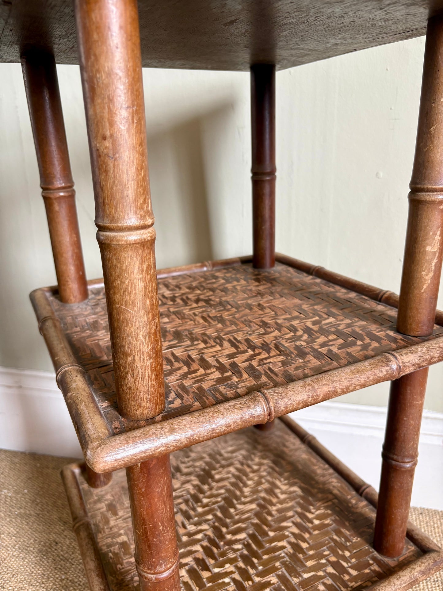 Faux Bamboo Etagere