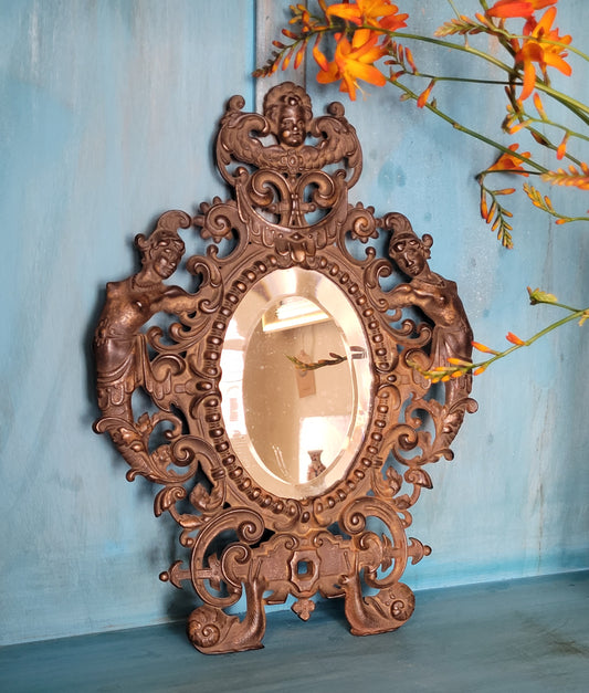 Antique oval mirror