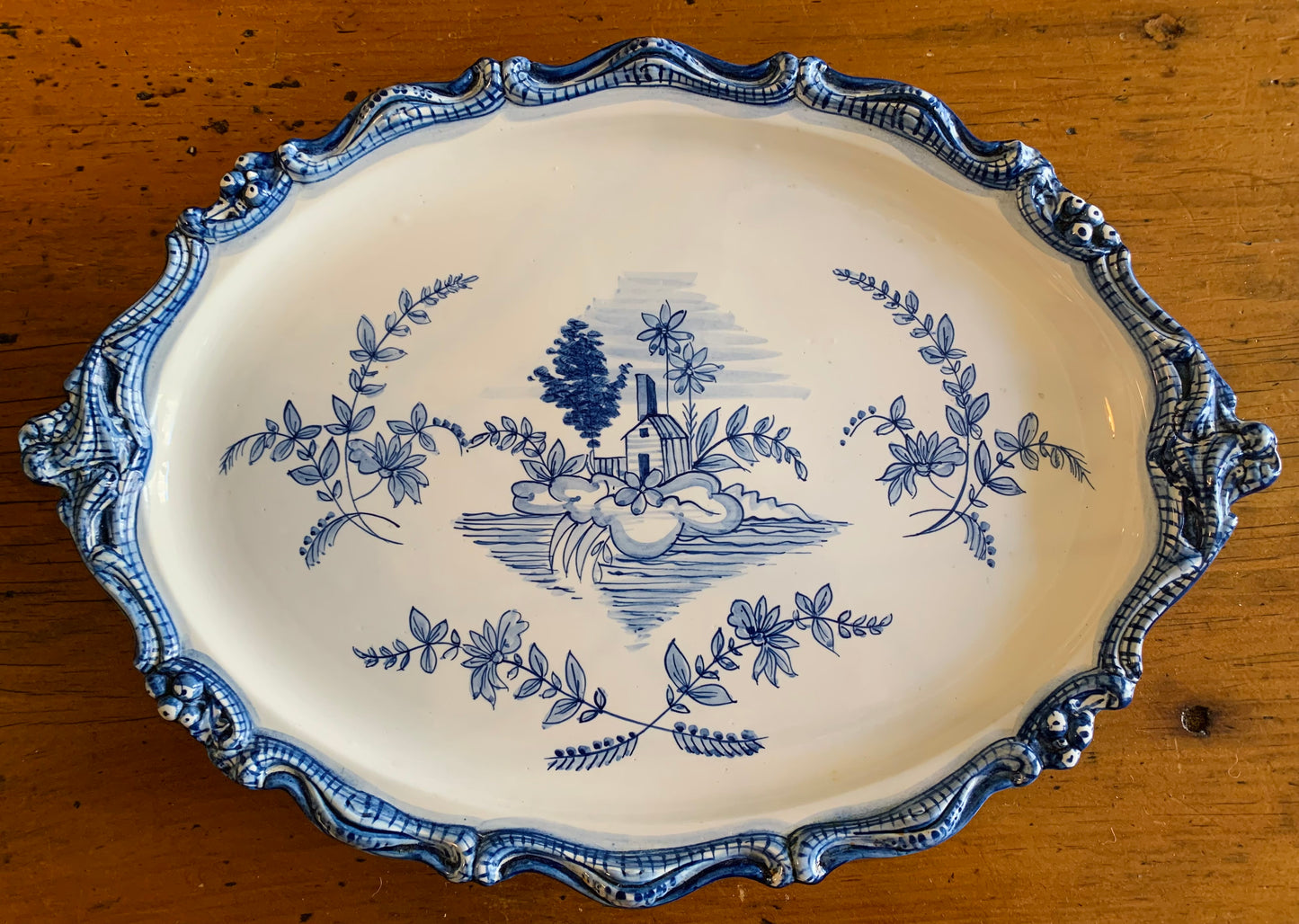 Blue and white Portuguese plate
