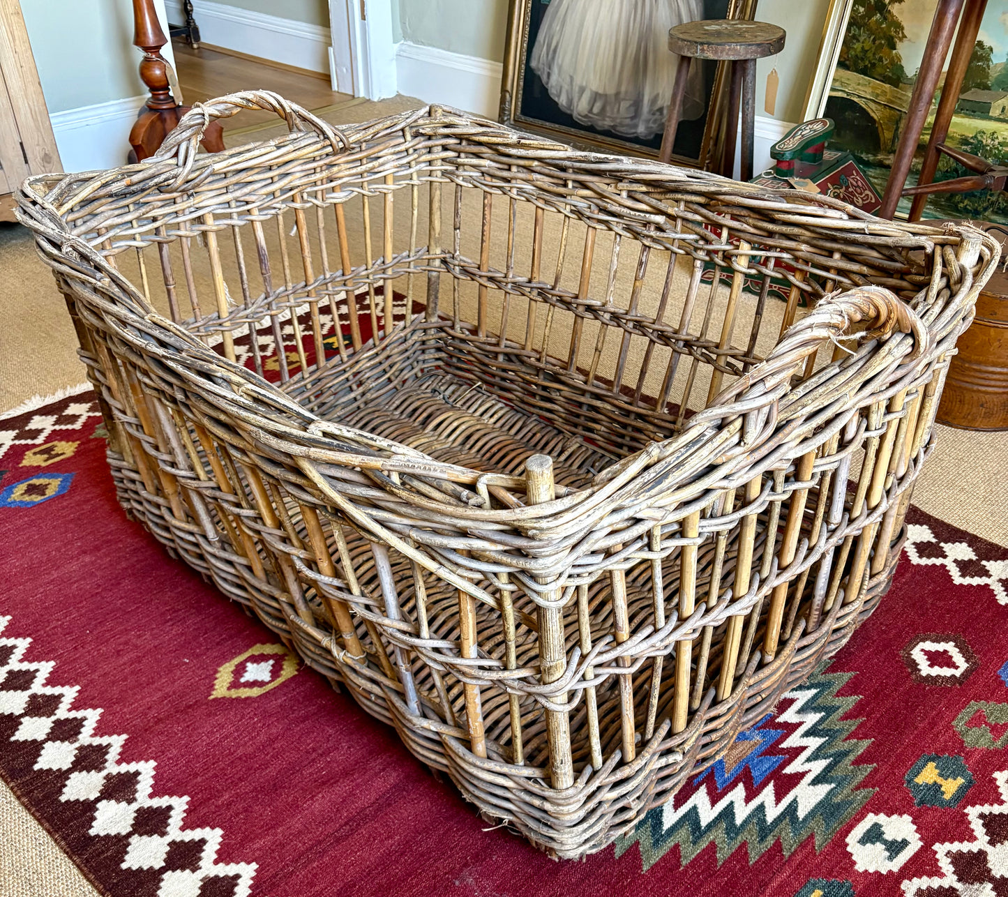 Large Victorian Mill Basket