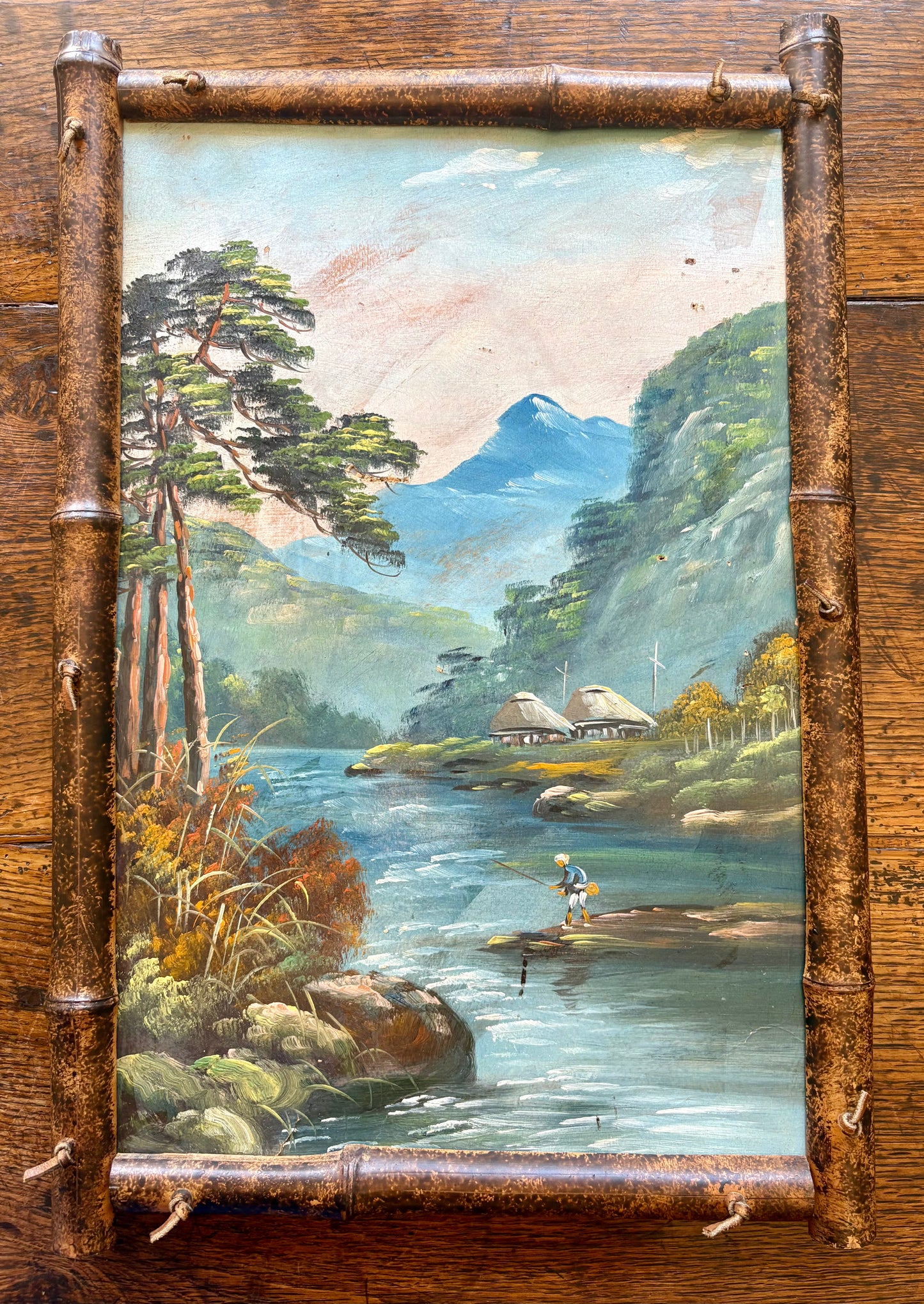 Japanese Oil on Card