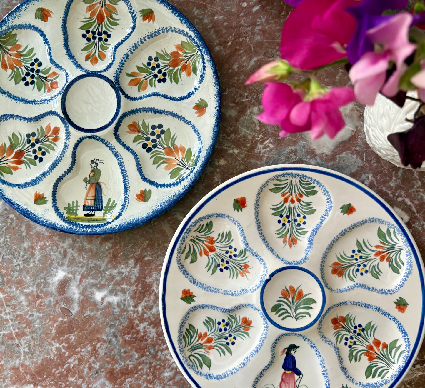 Quimper Oyster Plates