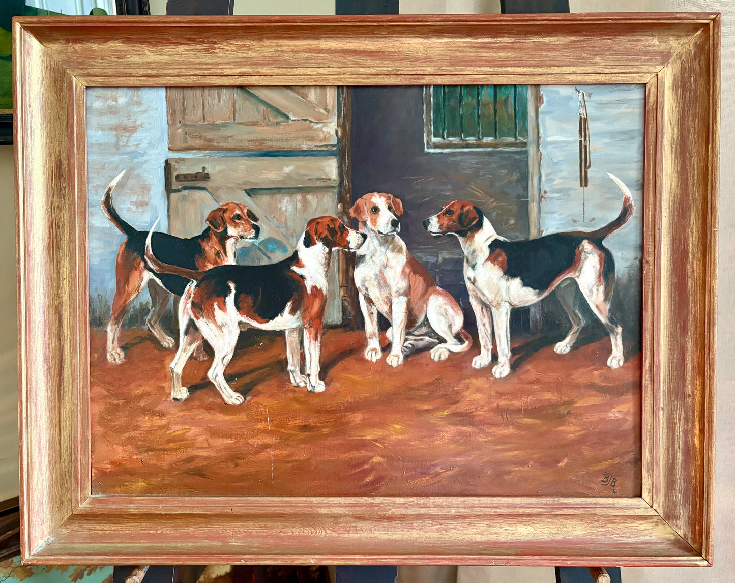 "Hounds" Oil Painting