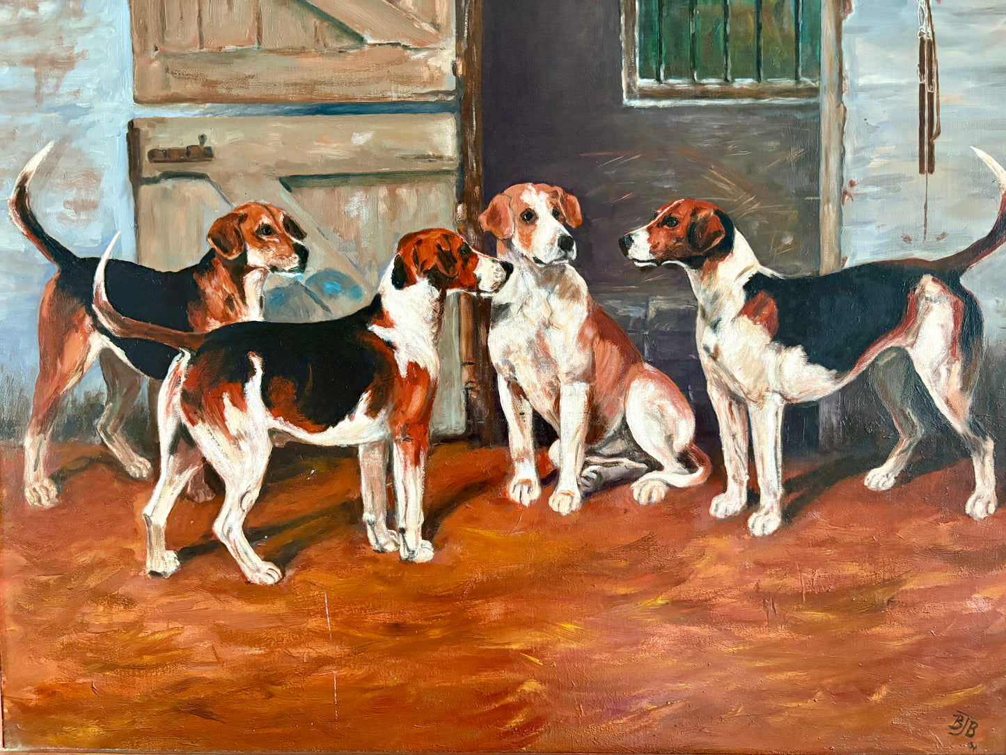 "Hounds" Oil Painting