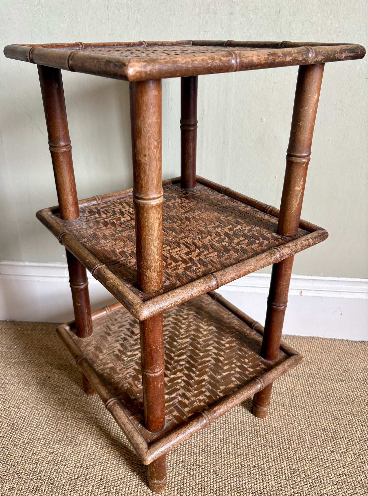 Faux Bamboo Etagere