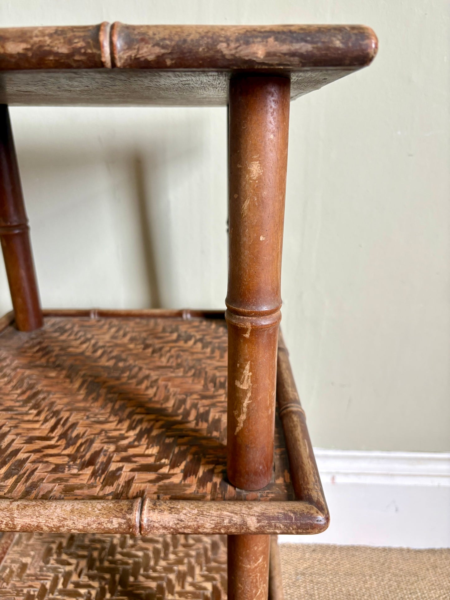 Faux Bamboo Etagere