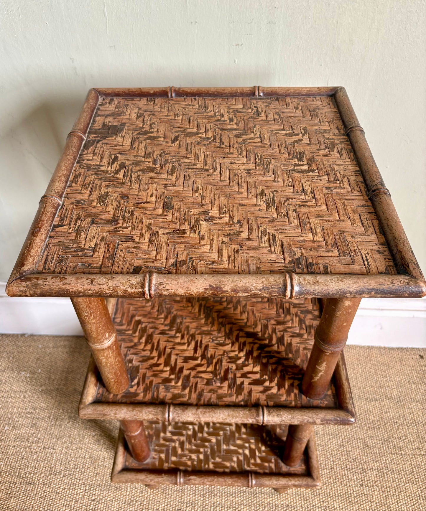 Faux Bamboo Etagere