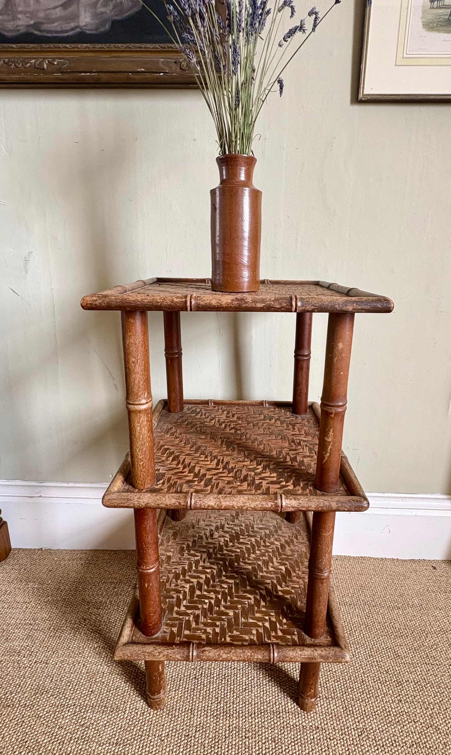 Faux Bamboo Etagere